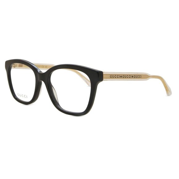 NEW GUCCI SQUARE EYEGLASSES GUCCI GG0566ON 001 BLACK CLEAR EYEWEAR - Picture 1 of 3